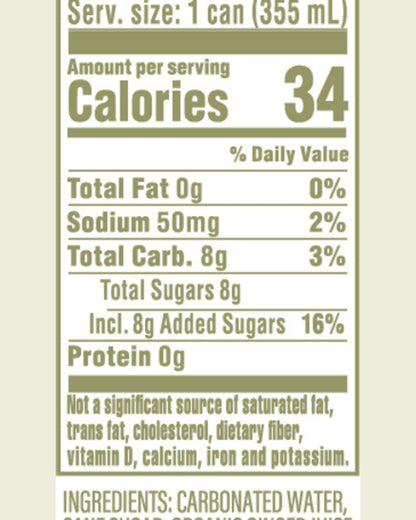 Mountain Hippie Soda Co. Ginger Beer Nutrition Facts