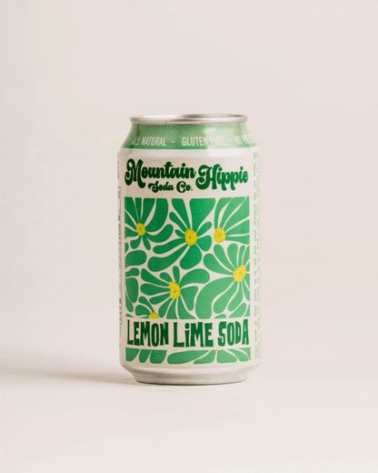 Mountain Hippie Soda Co. Lemon Lime Soda video of can spinning